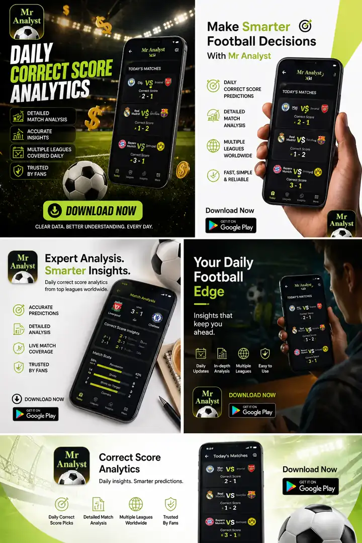 Mr Analyst football analytics promotional collage